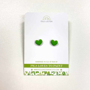 Plain Heart Studs