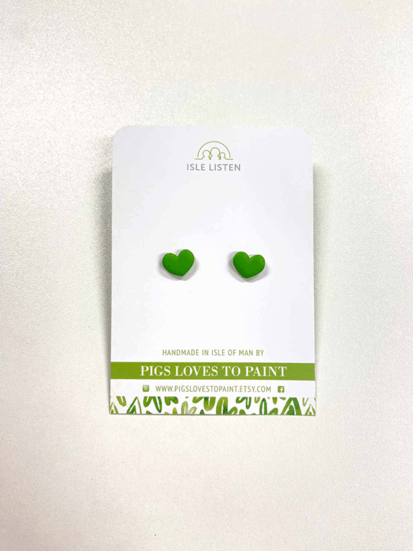 Plain Heart Studs