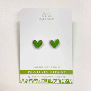 Gold Heart Studs